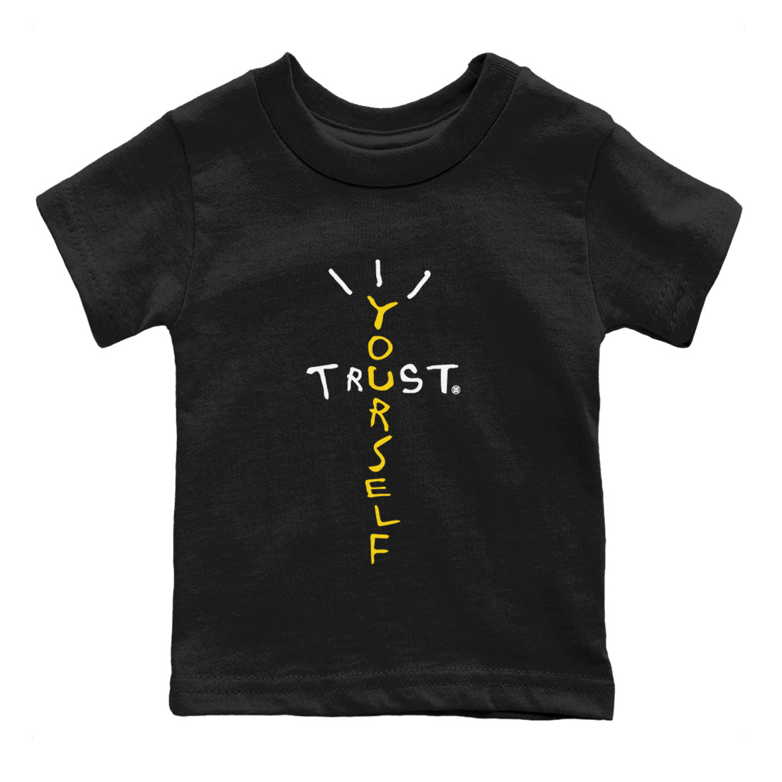  Trust Yourself Baby and Kids Sneaker Tees Jordan 4 Thunder Kids Sneaker Tees Washing and Care Tip