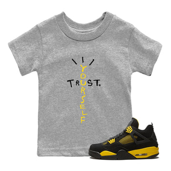  Trust Yourself Baby and Kids Sneaker Tees Jordan 4 Thunder Kids Sneaker Tees Size Chart
