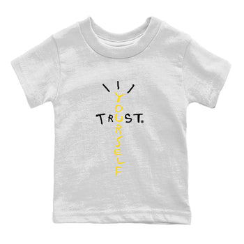  Sneaker Match Tees Trust Yourself Sneaker Tees Air Jordan 4 Retro Thunder Sneaker Release Tees Kids Shirts White 2