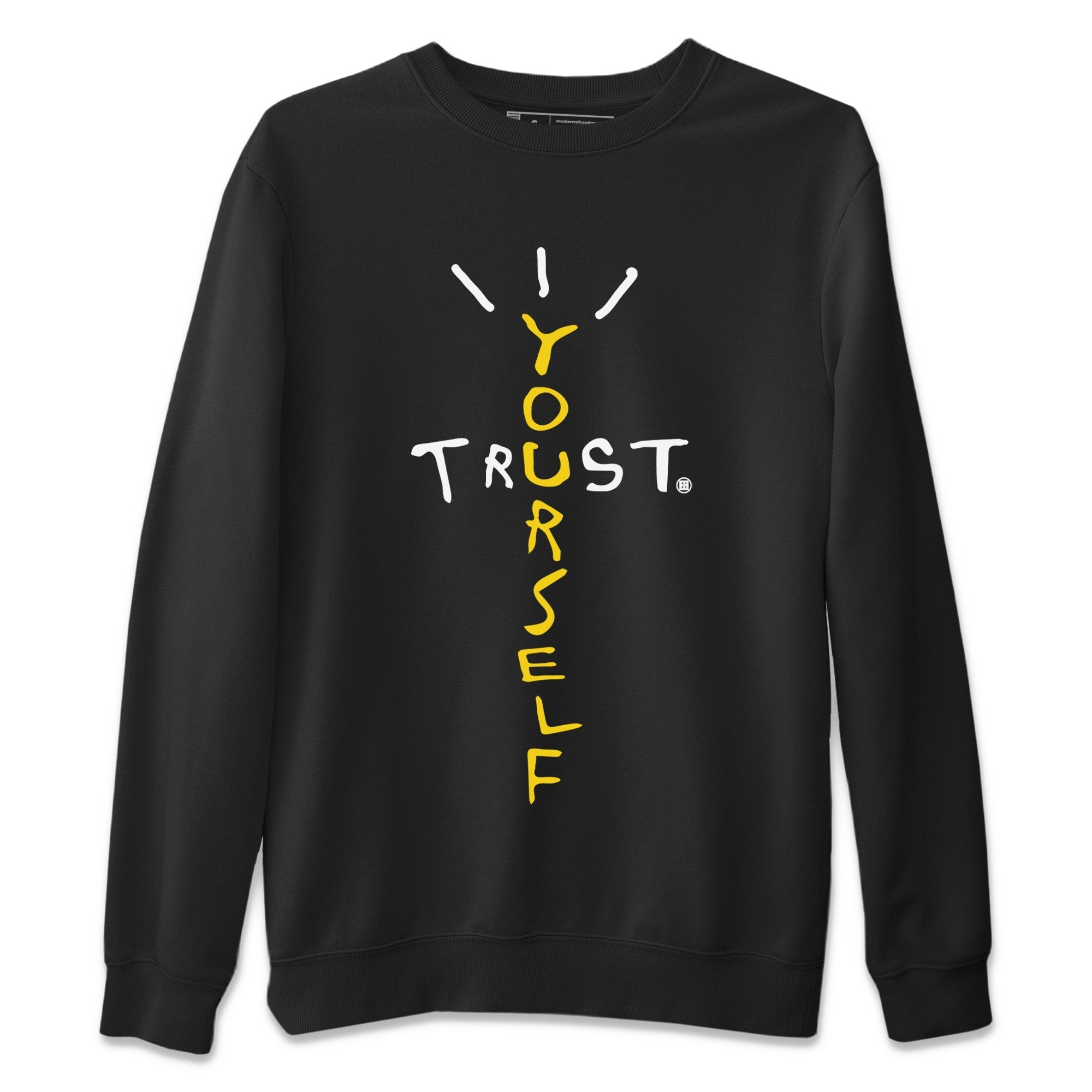  Sneaker Match Tees Trust Yourself Sneaker Tees Air Jordan 4 Retro Thunder Sneaker Release Tees Unisex Shirts Black 2