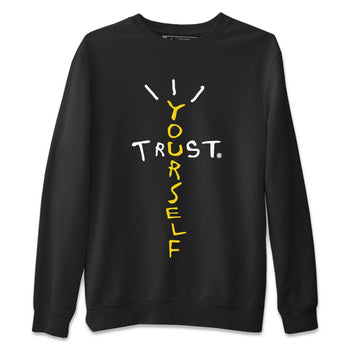  Sneaker Match Tees Trust Yourself Sneaker Tees Air Jordan 4 Retro Thunder Sneaker Release Tees Unisex Shirts Black 2