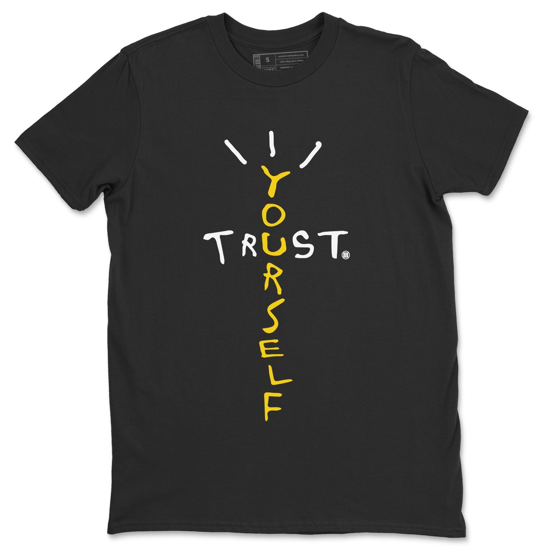  Sneaker Match Tees Trust Yourself Sneaker Tees Air Jordan 4 Retro Thunder Sneaker Release Tees Unisex Shirts Black 2