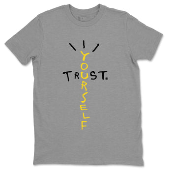  Sneaker Match Tees Trust Yourself Sneaker Tees Air Jordan 4 Retro Thunder Sneaker Release Tees Unisex Shirts Heather Grey 2