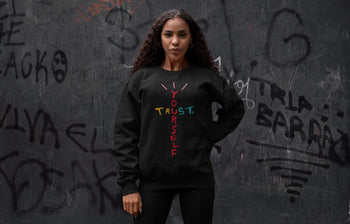 Yeezy 700 Hi-Res Red Sneaker Match Tees Trust Yourself Sneaker Tees Yeezy 700 Hi-Res Red Sneaker Release Tees Unisex Shirts