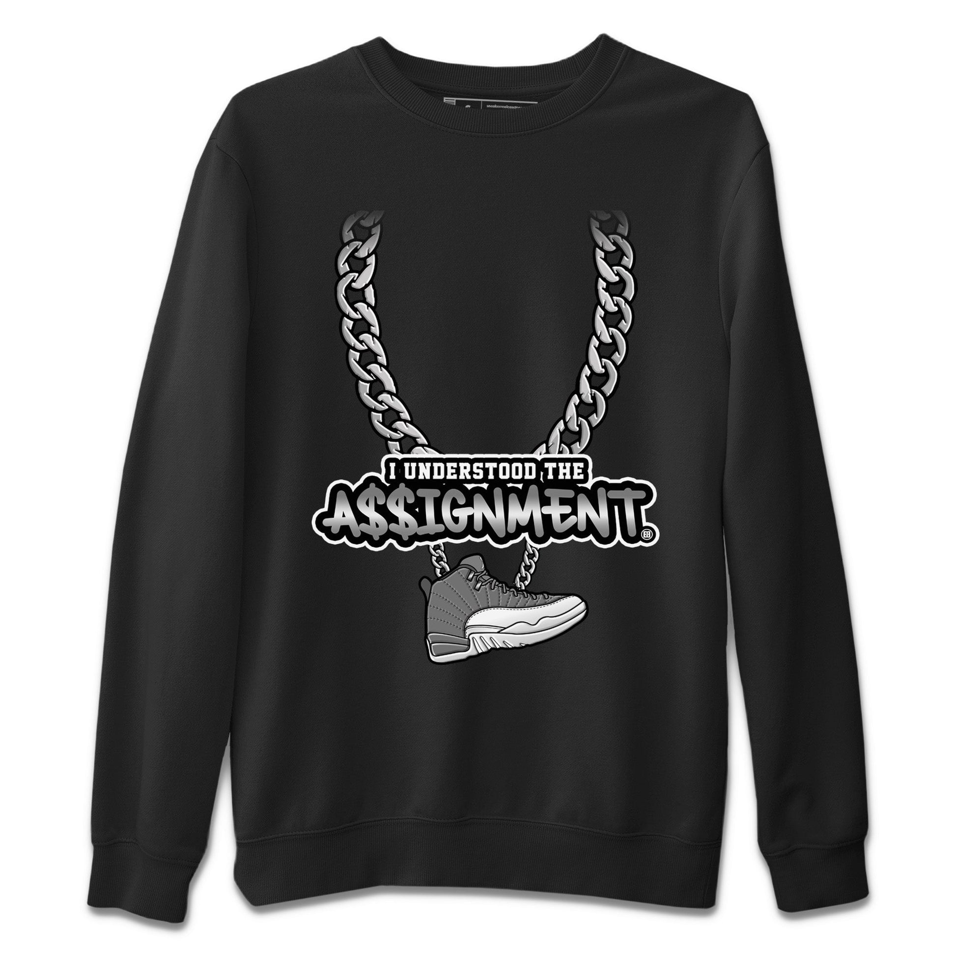 Jordan 12 Stealth Sneaker Match Tees Understood Assignment Sneaker Tees Jordan 12 Stealth Sneaker Release Tees Unisex Shirts