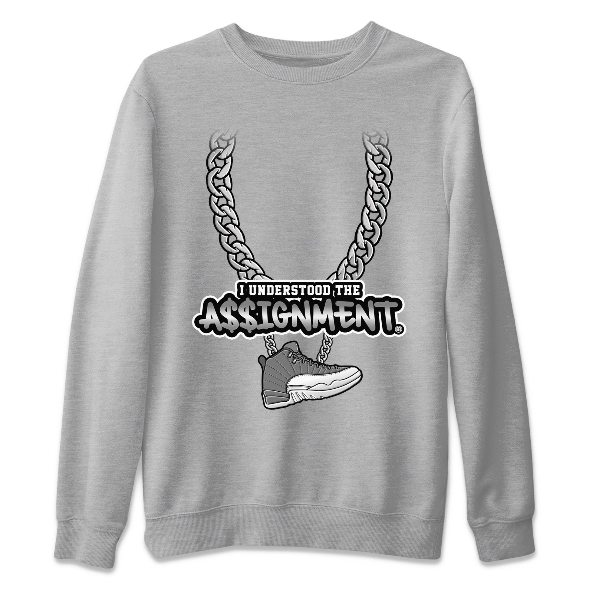 Jordan 12 Stealth Sneaker Match Tees Understood Assignment Sneaker Tees Jordan 12 Stealth Sneaker Release Tees Unisex Shirts