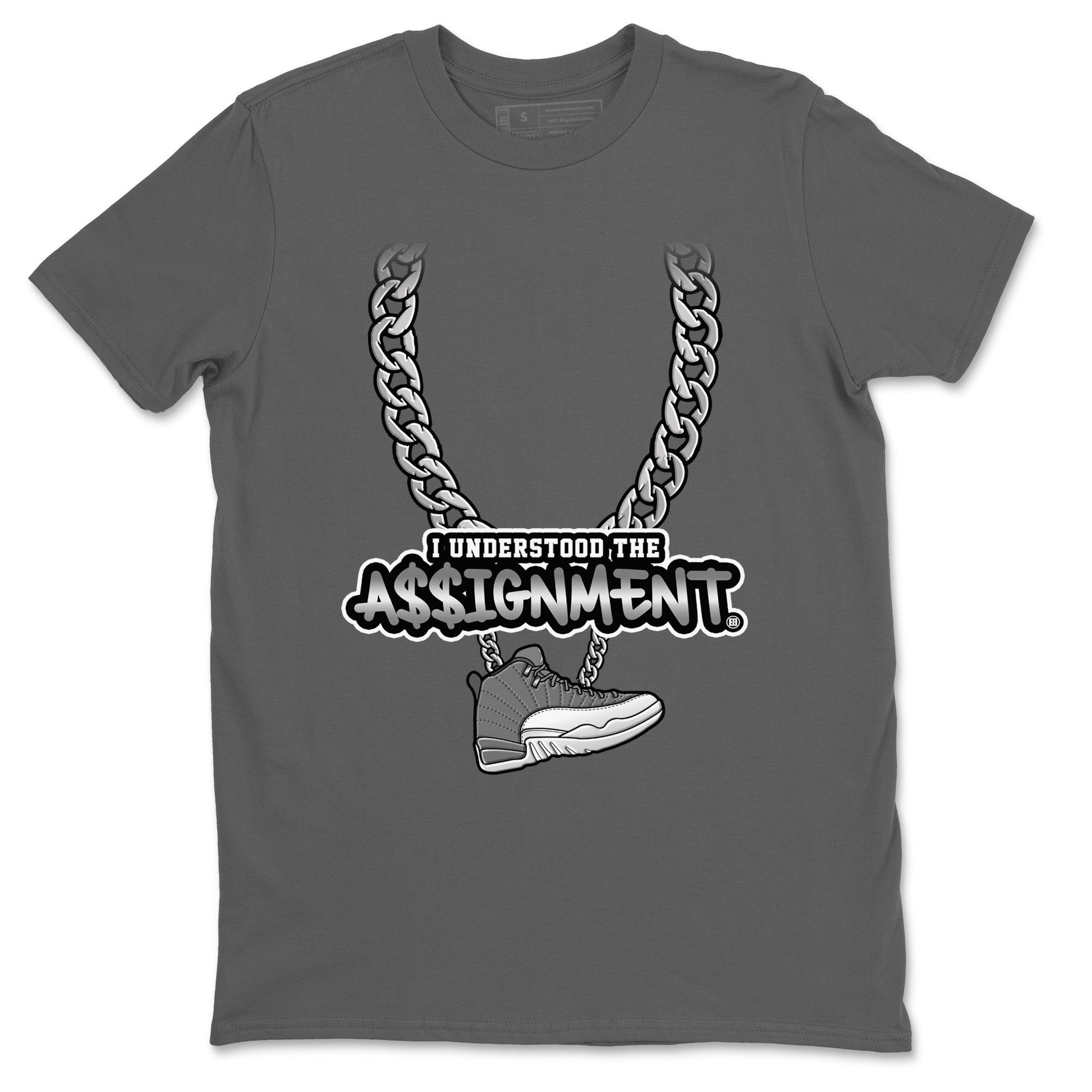 Jordan 12 Stealth Sneaker Match Tees Understood Assignment Sneaker Tees Jordan 12 Stealth Sneaker Release Tees Unisex Shirts