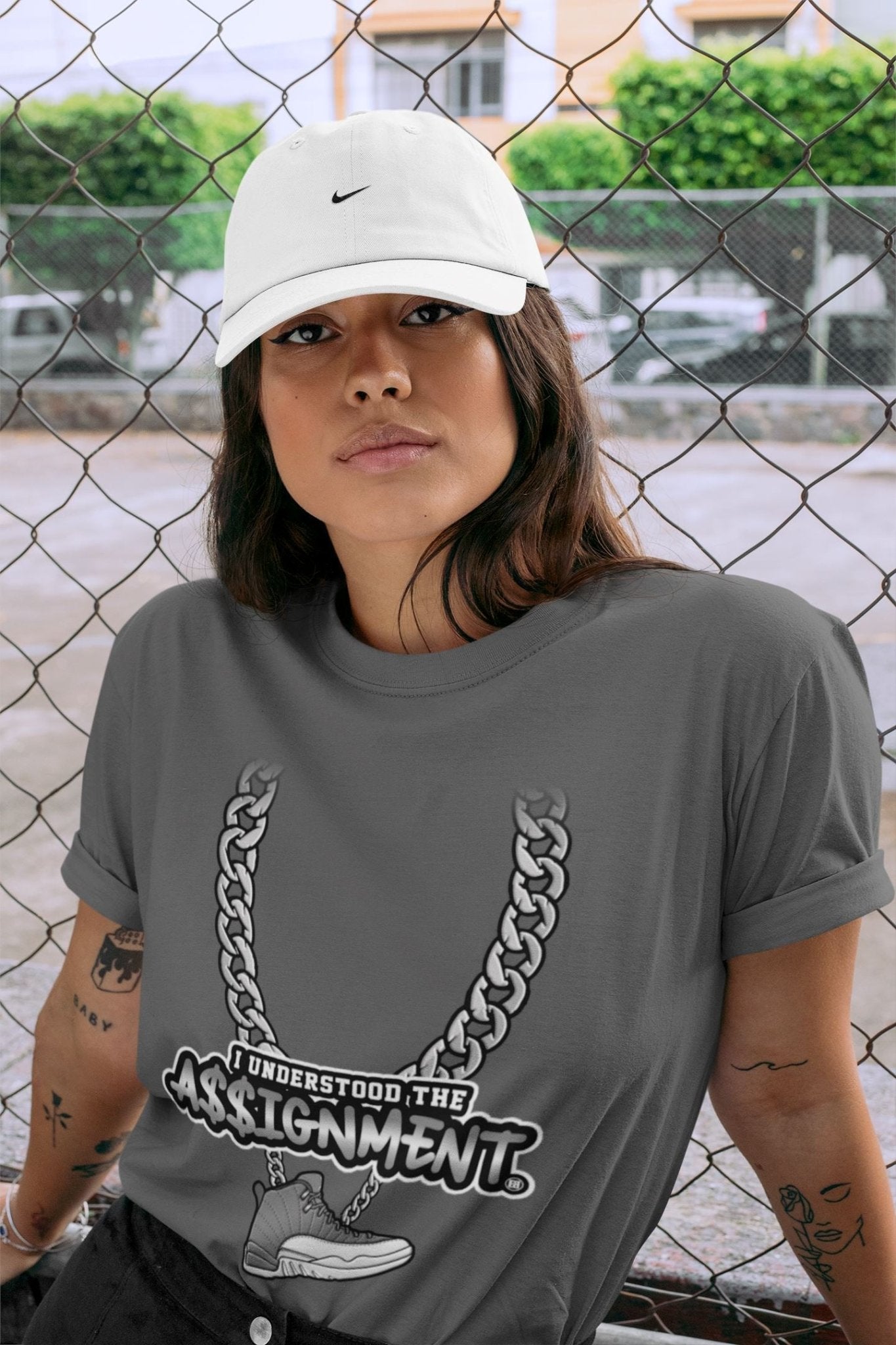 Jordan 12 Stealth Sneaker Match Tees Understood Assignment Sneaker Tees Jordan 12 Stealth Sneaker Release Tees Unisex Shirts