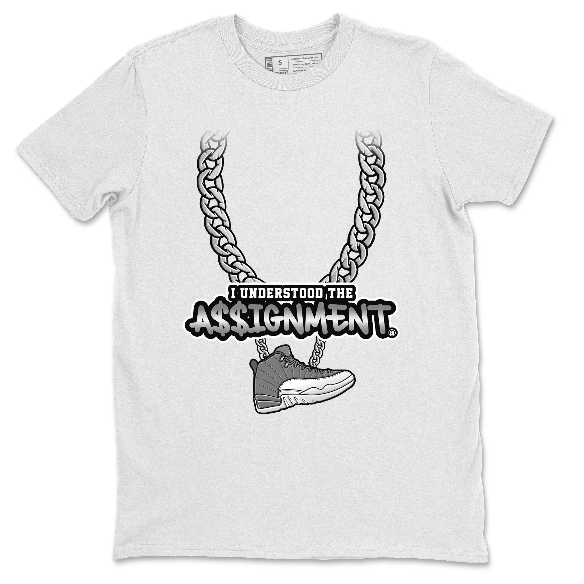Jordan 12 Stealth Sneaker Match Tees Understood Assignment Sneaker Tees Jordan 12 Stealth Sneaker Release Tees Unisex Shirts