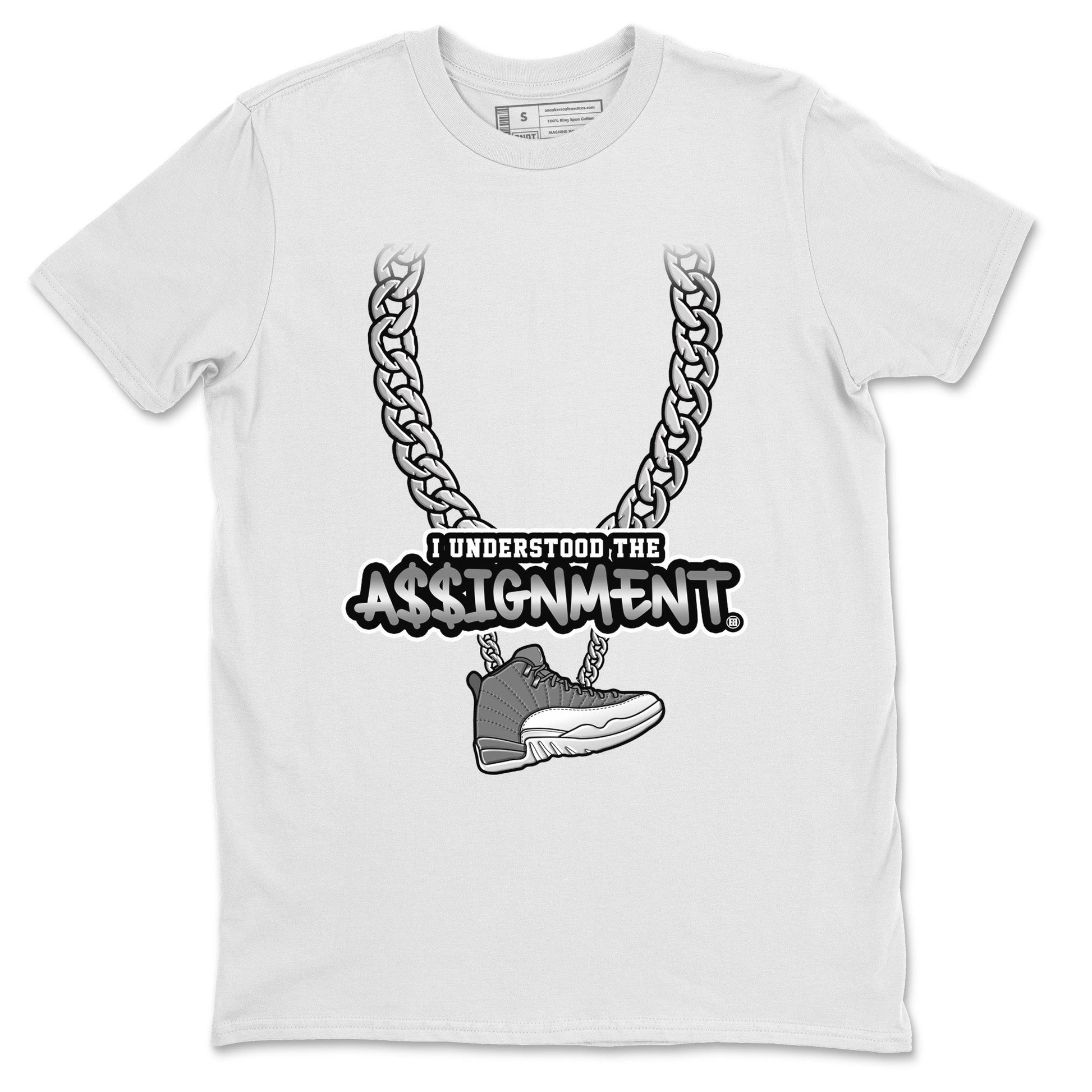 Jordan 12 Stealth Sneaker Match Tees Understood Assignment Sneaker Tees Jordan 12 Stealth Sneaker Release Tees Unisex Shirts