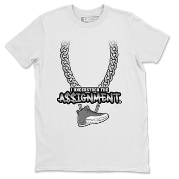 Jordan 12 Stealth Sneaker Match Tees Understood Assignment Sneaker Tees Jordan 12 Stealth Sneaker Release Tees Unisex Shirts