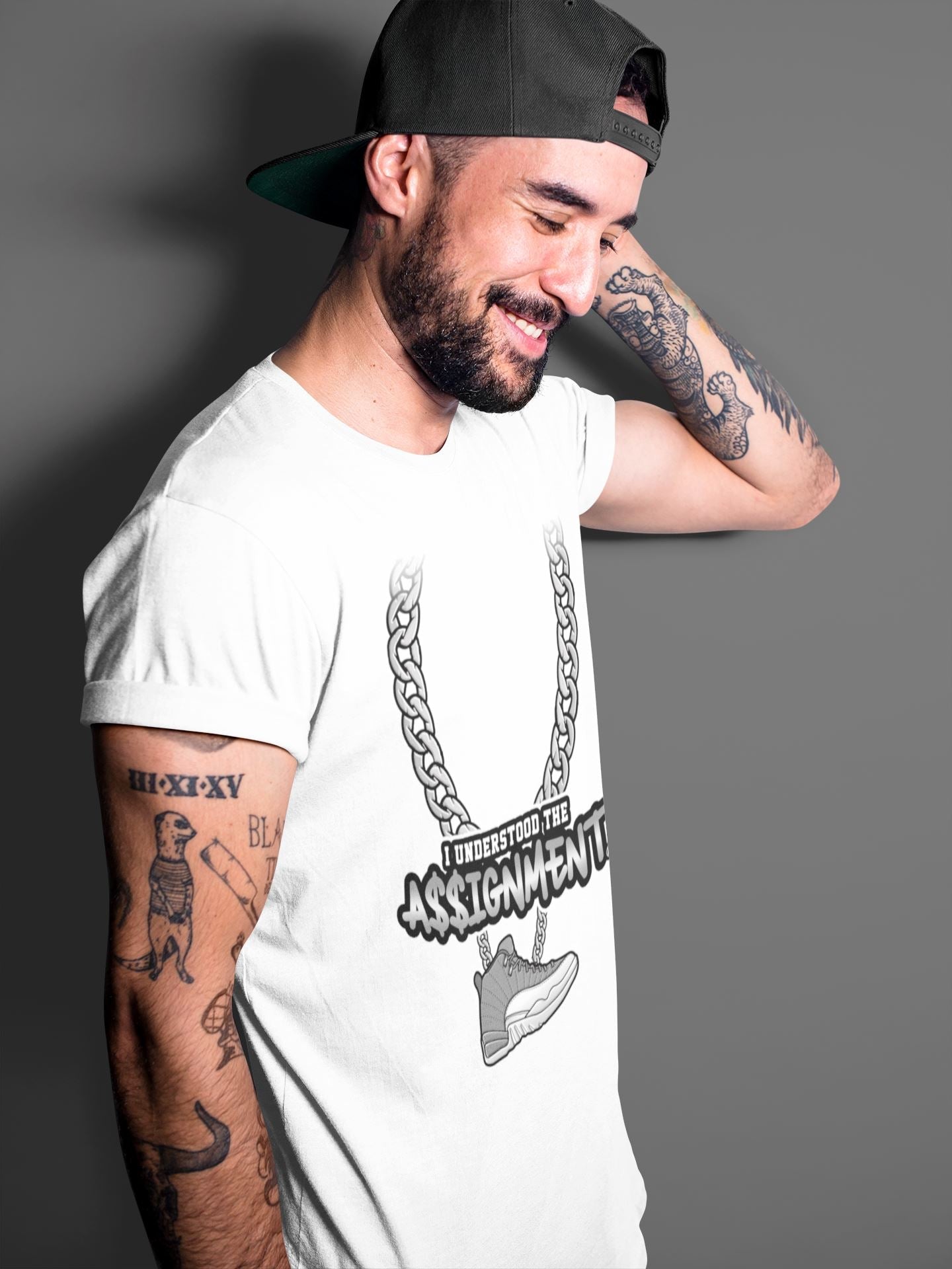 Jordan 12 Stealth Sneaker Match Tees Understood Assignment Sneaker Tees Jordan 12 Stealth Sneaker Release Tees Unisex Shirts