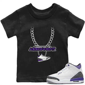 Jordan 3 Dark Iris Sneaker Match Tees Understood Assignment Sneaker Tees Jordan 3 Dark Iris Sneaker Release Tees Kids Shirts
