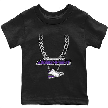 Jordan 3 Dark Iris Sneaker Match Tees Understood Assignment Sneaker Tees Jordan 3 Dark Iris Sneaker Release Tees Kids Shirts