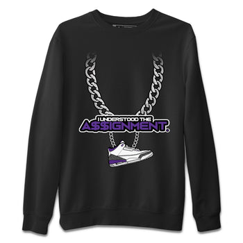 Jordan 3 Dark Iris Sneaker Match Tees Understood Assignment Sneaker Tees Jordan 3 Dark Iris Sneaker Release Tees Unisex Shirts