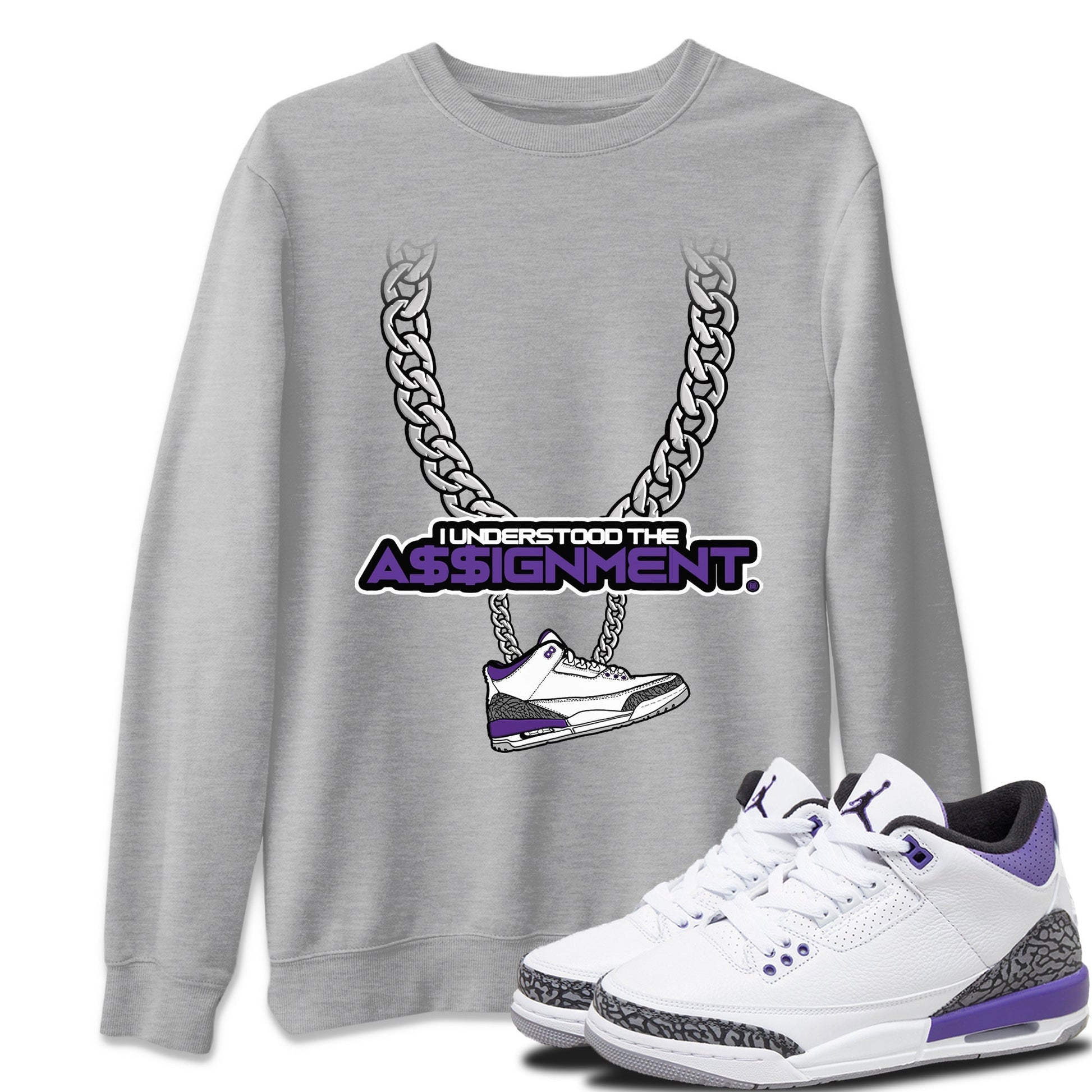 Jordan 3 Dark Iris Sneaker Match Tees Understood Assignment Sneaker Tees Jordan 3 Dark Iris Sneaker Release Tees Unisex Shirts