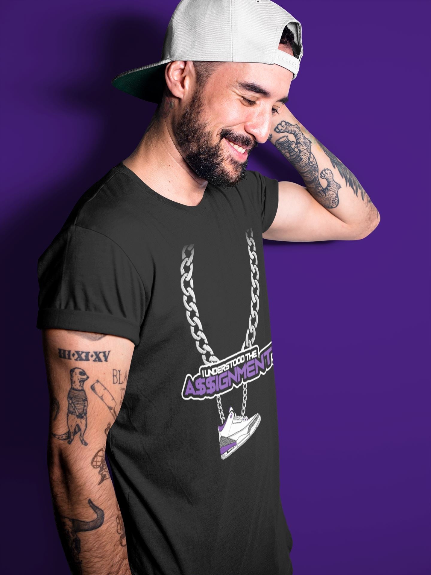 Jordan 3 Dark Iris Sneaker Match Tees Understood Assignment Sneaker Tees Jordan 3 Dark Iris Sneaker Release Tees Unisex Shirts