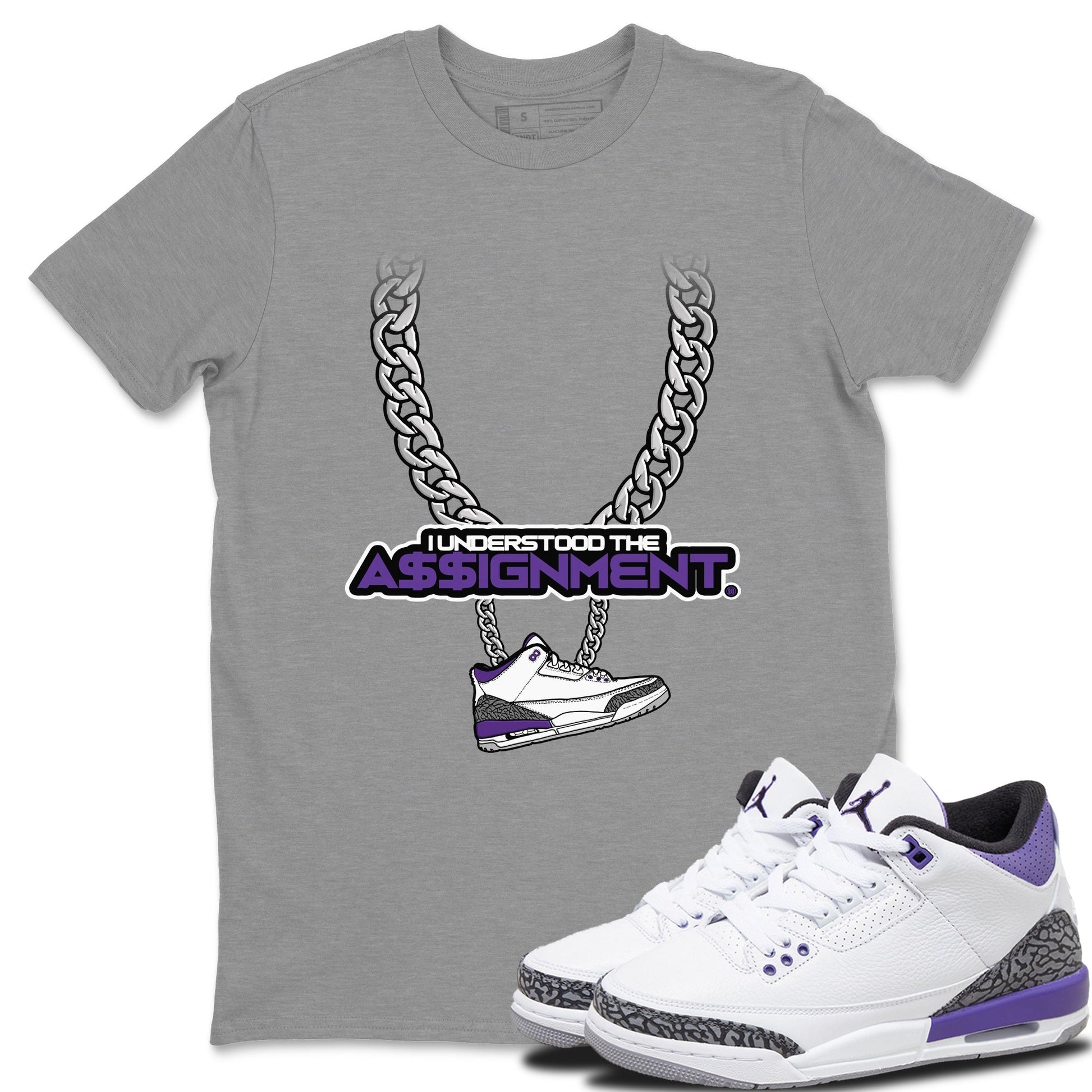 Jordan 3 Dark Iris Sneaker Match Tees Understood Assignment Sneaker Tees Jordan 3 Dark Iris Sneaker Release Tees Unisex Shirts