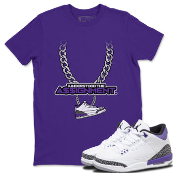 Jordan 3 Dark Iris Sneaker Match Tees Understood Assignment Sneaker Tees Jordan 3 Dark Iris Sneaker Release Tees Unisex Shirts