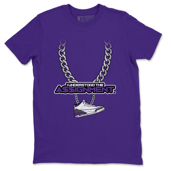Jordan 3 Dark Iris Sneaker Match Tees Understood Assignment Sneaker Tees Jordan 3 Dark Iris Sneaker Release Tees Unisex Shirts
