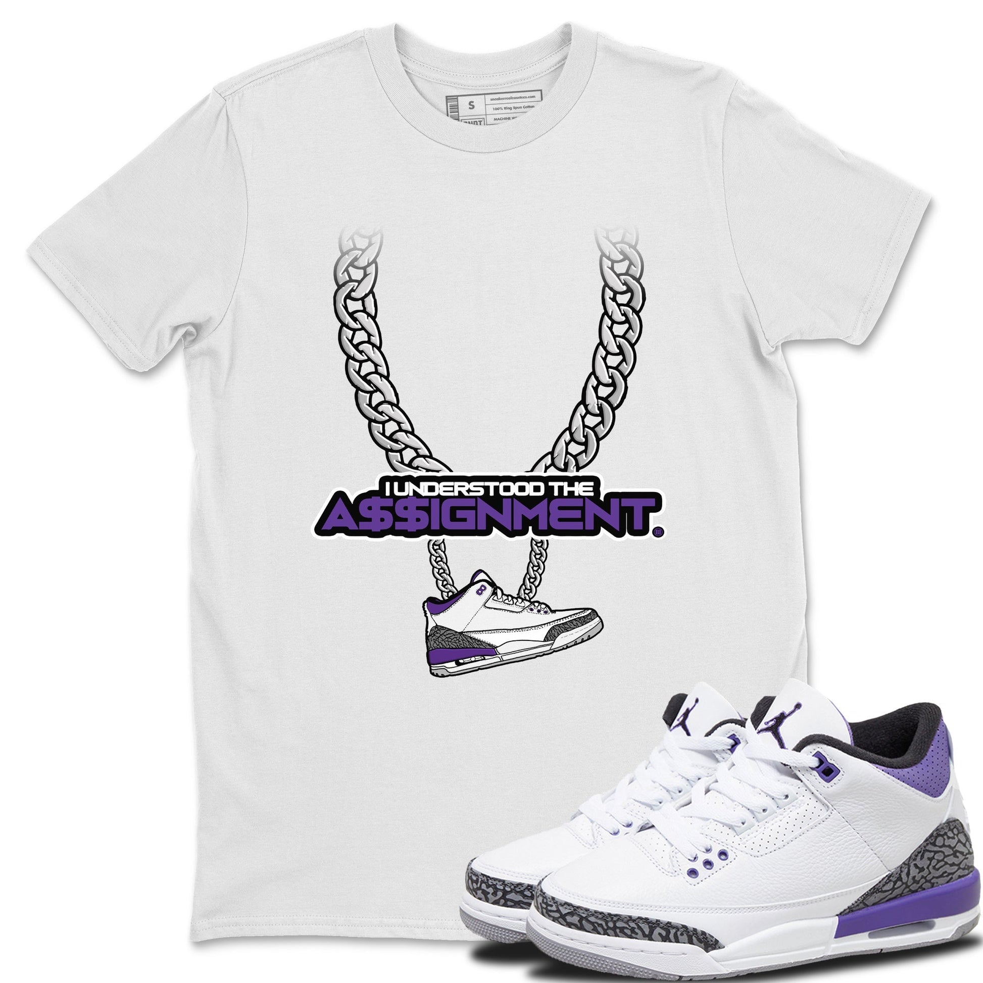Jordan 3 Dark Iris Sneaker Match Tees Understood Assignment Sneaker Tees Jordan 3 Dark Iris Sneaker Release Tees Unisex Shirts