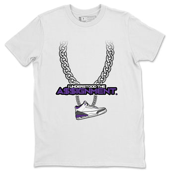 Jordan 3 Dark Iris Sneaker Match Tees Understood Assignment Sneaker Tees Jordan 3 Dark Iris Sneaker Release Tees Unisex Shirts