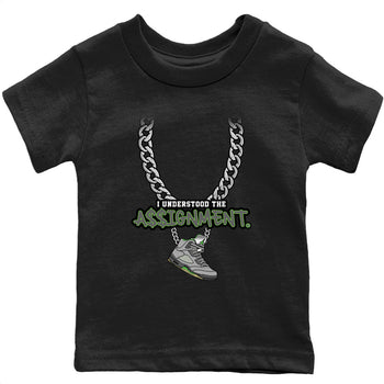 Jordan 5 Green Bean Sneaker Match Tees Understood Assignment Sneaker Tees Jordan 5 Green Bean Sneaker Release Tees Kids Shirts