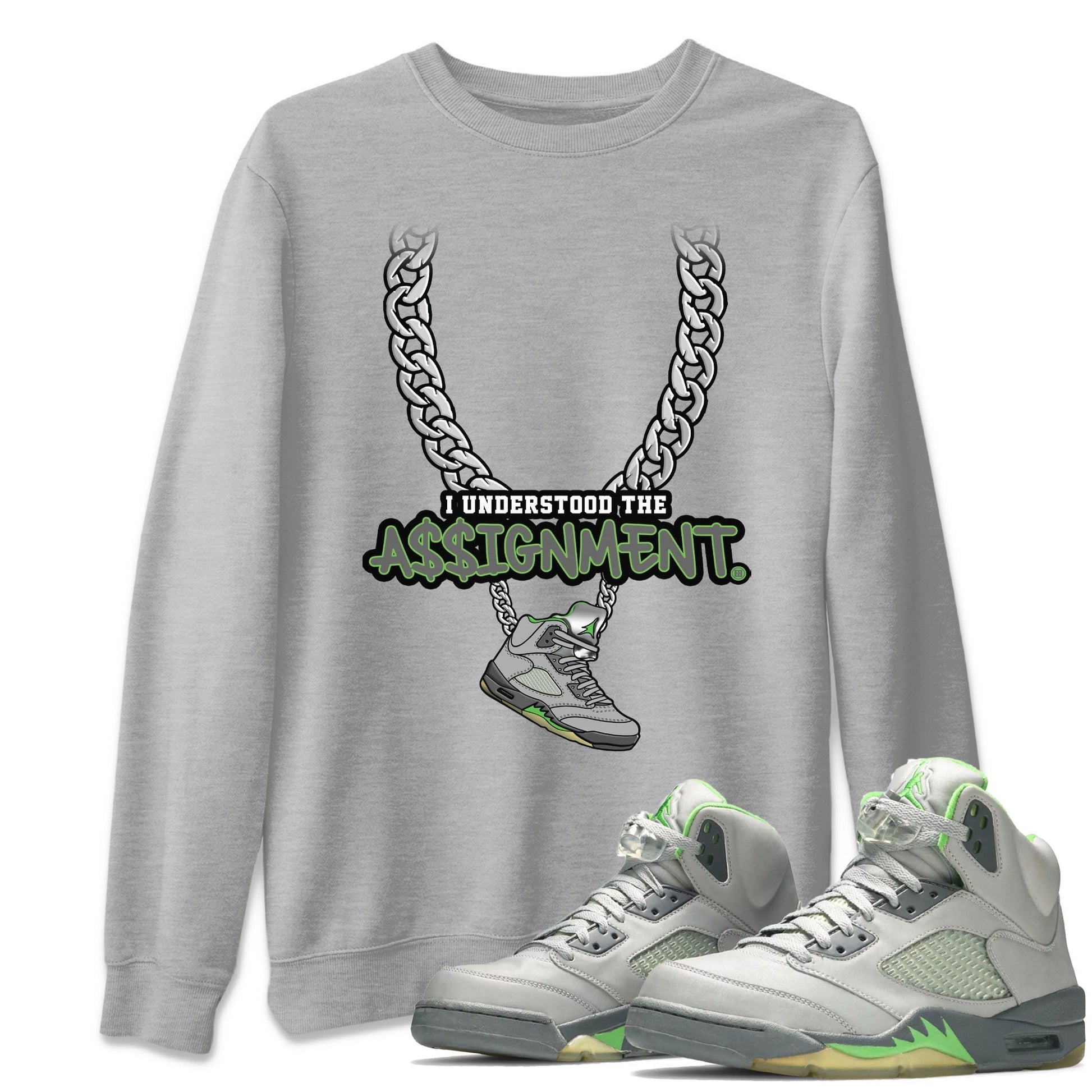 Jordan 5 Green Bean Sneaker Match Tees Understood Assignment Sneaker Tees Jordan 5 Green Bean Sneaker Release Tees Unisex Shirts