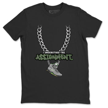 Jordan 5 Green Bean Sneaker Match Tees Understood Assignment Sneaker Tees Jordan 5 Green Bean Sneaker Release Tees Unisex Shirts