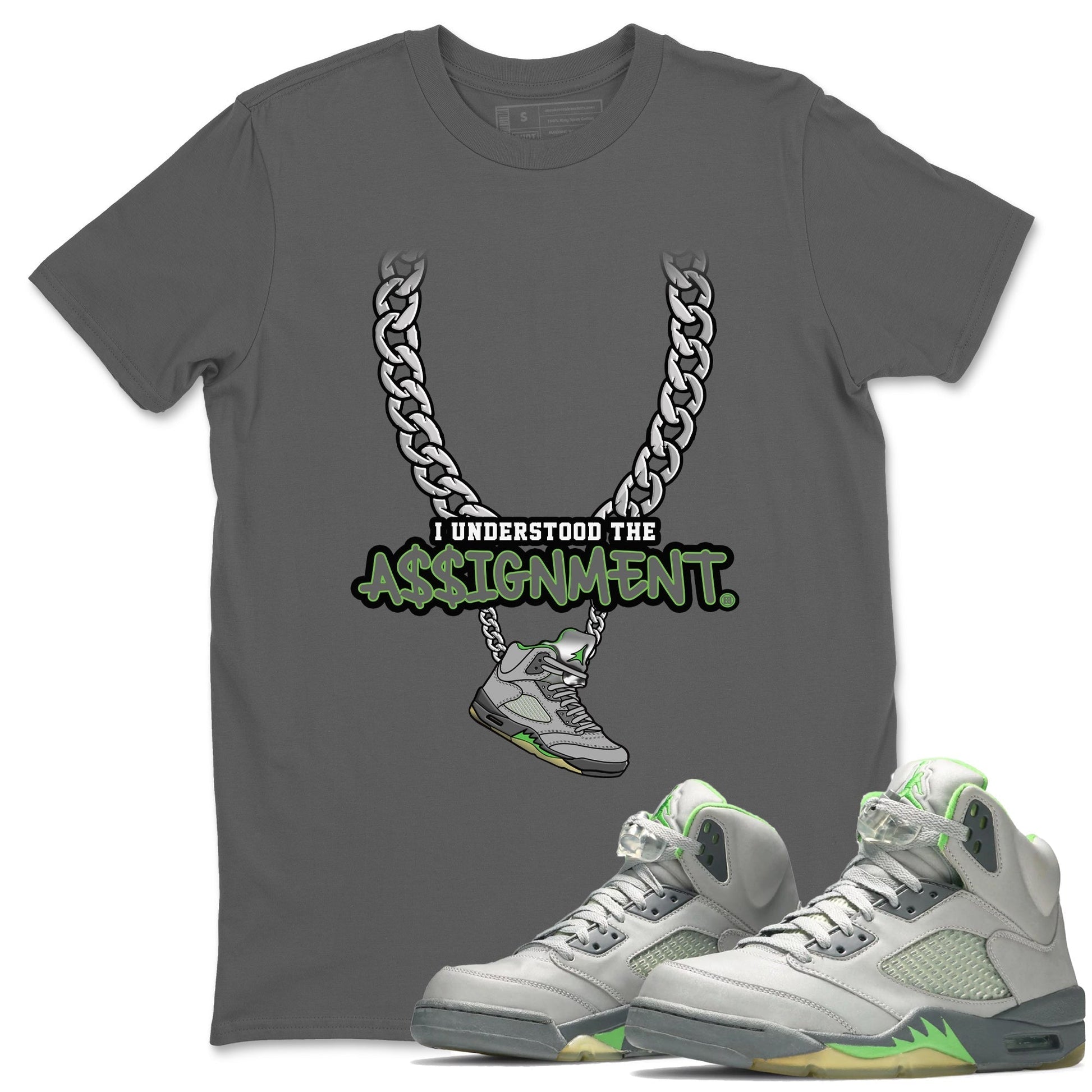 Jordan 5 Green Bean Sneaker Match Tees Understood Assignment Sneaker Tees Jordan 5 Green Bean Sneaker Release Tees Unisex Shirts