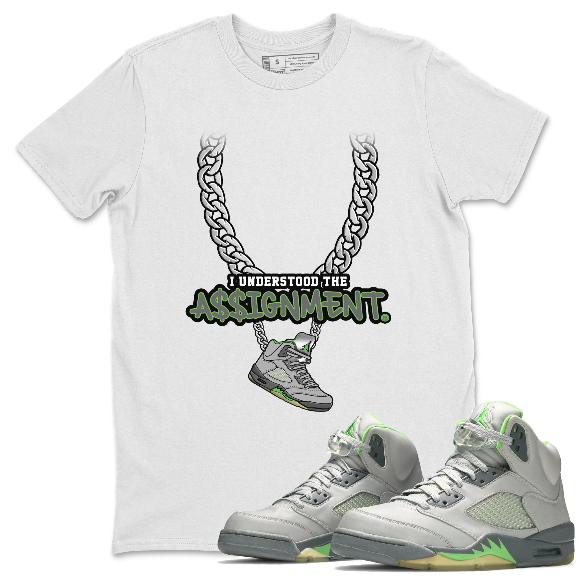 Jordan 5 Green Bean Sneaker Match Tees Understood Assignment Sneaker Tees Jordan 5 Green Bean Sneaker Release Tees Unisex Shirts