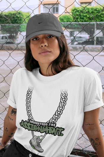 Jordan 5 Green Bean Sneaker Match Tees Understood Assignment Sneaker Tees Jordan 5 Green Bean Sneaker Release Tees Unisex Shirts