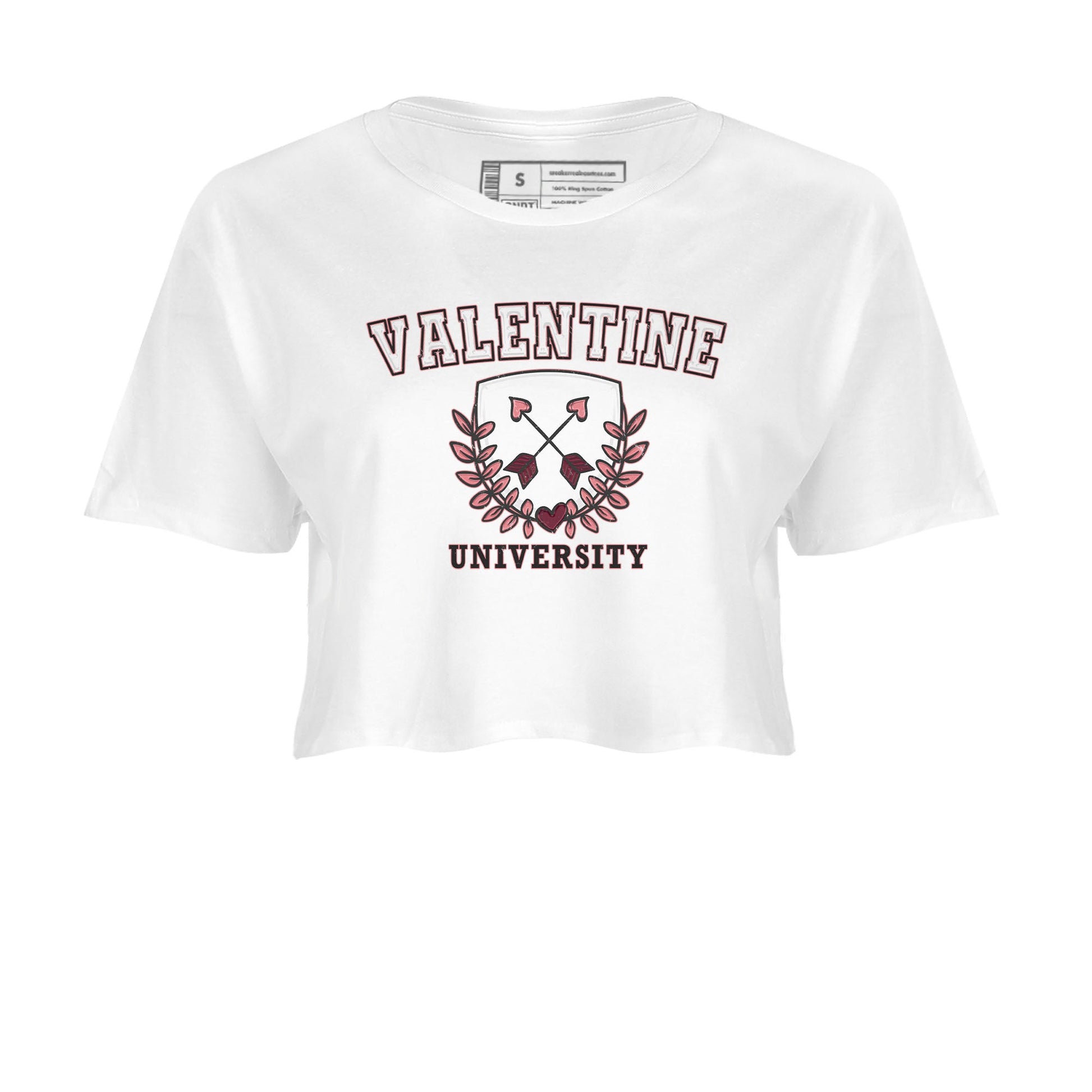 Dunk Valentine's Day shirt to match jordans University sneaker tees Dunks Valentine's Day SNRT sneaker Release Tees White 2 crop length shirt