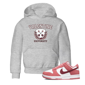 Dunk Valentine's Day shirt to match jordans University sneaker tees Dunks Valentine's Day SNRT sneaker release tees baby toddler Heather Grey 1 cotton Shirt