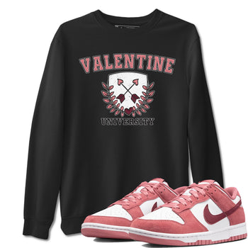 Dunk Valentine's Day shirt to match jordans University sneaker tees Dunks Valentine's Day SNRT sneaker Release Tees unisex cotton Black 1 crew neck shirt