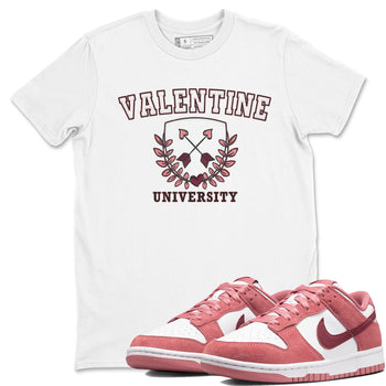 Dunk Valentine's Day shirt to match jordans University sneaker tees Dunks Valentine's Day SNRT sneaker Release Tees unisex cotton White 1 crew neck shirt