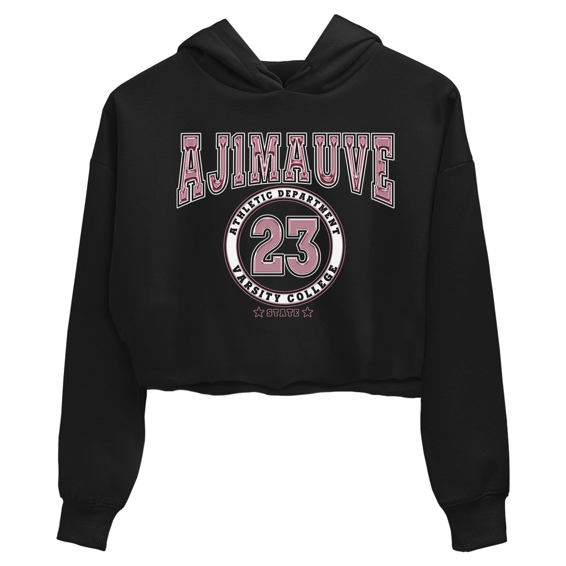 Air Jordan 1 Mauve shirt to match jordans Varsity sneaker tees AJ1 Mauve SNRT Sneaker Tees Sneaker Matching Clothing Brand Black 2 Crop T-Shirt