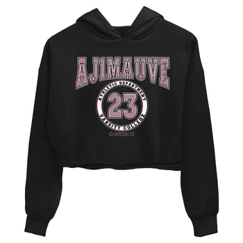 Air Jordan 1 Mauve shirt to match jordans Varsity sneaker tees AJ1 Mauve SNRT Sneaker Tees Sneaker Matching Clothing Brand Black 2 Crop T-Shirt