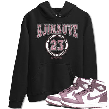 Air Jordan 1 Mauve shirt to match jordans Varsity sneaker tees AJ1 Mauve SNRT Sneaker Tees Sneaker Matching Clothing Brand Unisex Sneaker Tee Black 1 T-Shirt