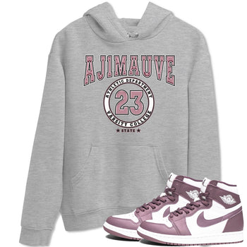 Air Jordan 1 Mauve shirt to match jordans Varsity sneaker tees AJ1 Mauve SNRT Sneaker Tees Sneaker Matching Clothing Brand Unisex Sneaker Tee Heather Grey 1 T-Shirt