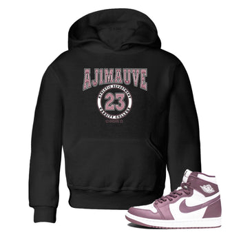 Air Jordan 1 Mauve shirt to match jordans Varsity sneaker tees AJ1 Mauve SNRT Sneaker Tees Sneaker Matching Clothing Brand Baby Toddler Black 1 T-Shirt