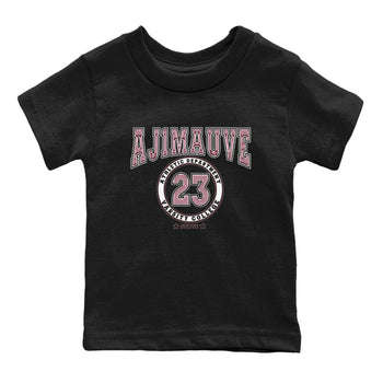 Air Jordan 1 Mauve shirt to match jordans Varsity sneaker tees AJ1 Mauve SNRT Sneaker Tees Sneaker Matching Clothing Brand Baby Toddler Black 2 T-Shirt