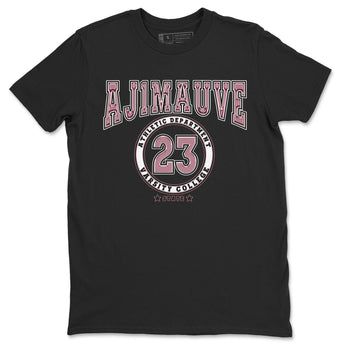Air Jordan 1 Mauve shirt to match jordans Varsity sneaker tees AJ1 Mauve SNRT Sneaker Tees Sneaker Matching Clothing Brand Unisex Sneaker Tee Black 2 T-Shirt