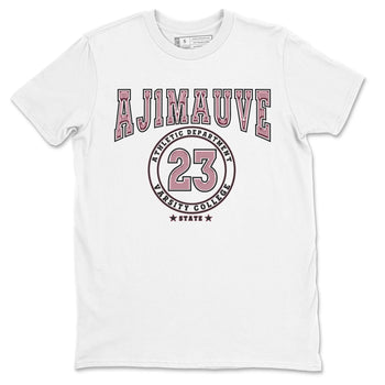 Air Jordan 1 Mauve shirt to match jordans Varsity sneaker tees AJ1 Mauve SNRT Sneaker Tees Sneaker Matching Clothing Brand Unisex Sneaker Tee White 2 T-Shirt