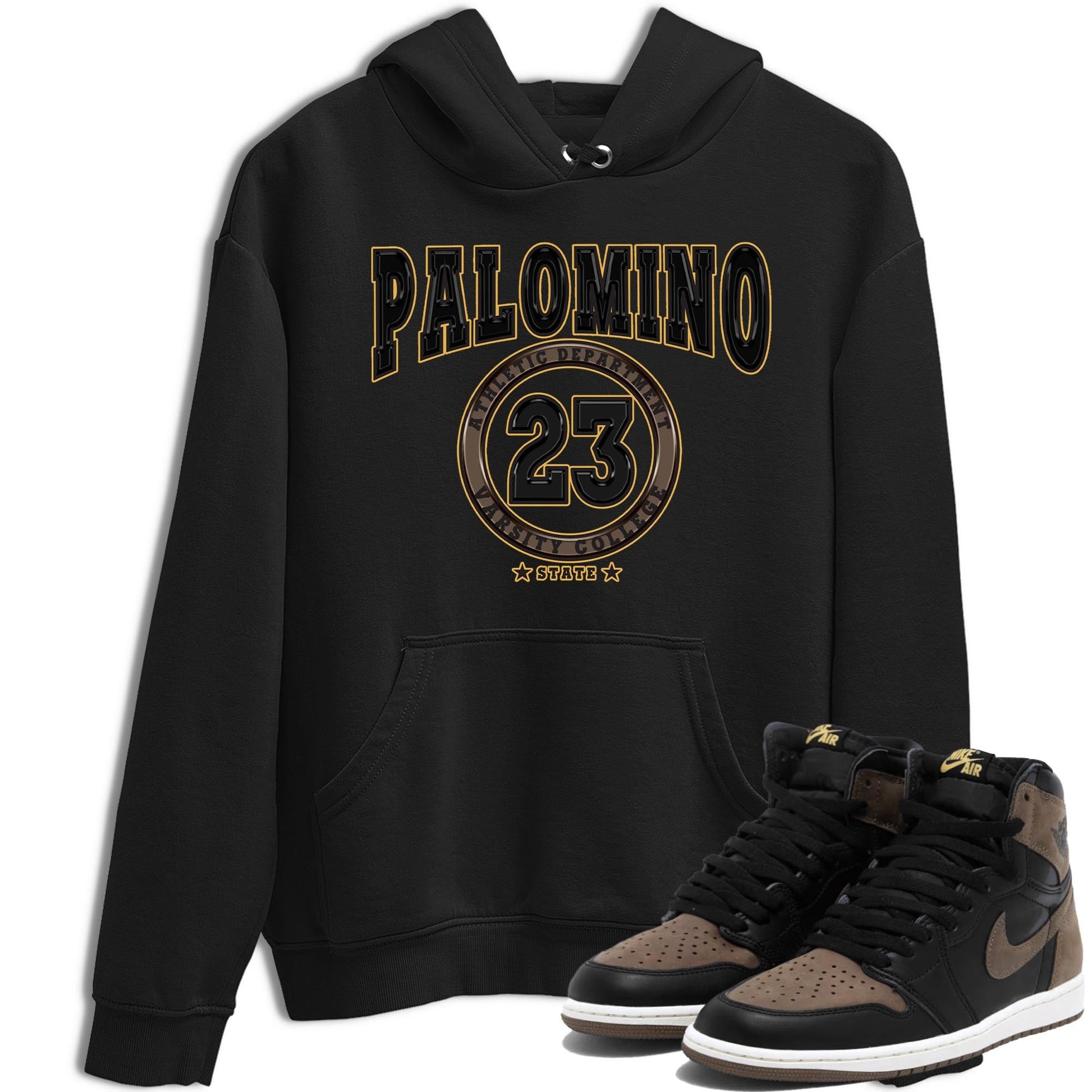 Air Jordan 1 Palomino shirt to match jordans Varsity sneaker tees Crew Neck Jordan 1 Retro High OG Palomino SNRT Sneaker Release Tees Unisex Casual Shirts Black 1 T-Shirt