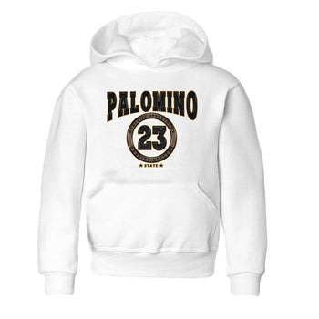 Air Jordan 1 Palomino shirt to match jordans Varsity sneaker tees Crew Neck Jordan 1 Retro High OG Palomino SNRT Sneaker Release Tees Baby Toddler White 2 T-Shirt