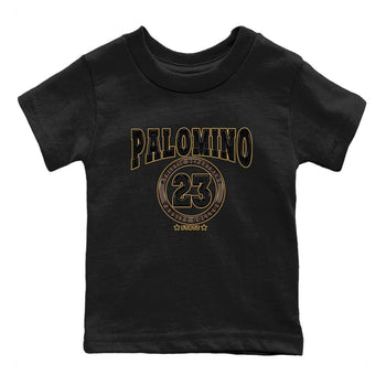 Air Jordan 1 Palomino shirt to match jordans Varsity sneaker tees Crew Neck Jordan 1 Retro High OG Palomino SNRT Sneaker Release Tees Baby Toddler Black 2 T-Shirt