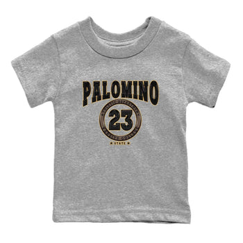 Air Jordan 1 Palomino shirt to match jordans Varsity sneaker tees Crew Neck Jordan 1 Retro High OG Palomino SNRT Sneaker Release Tees Baby Toddler Heather Grey 2 T-Shirt