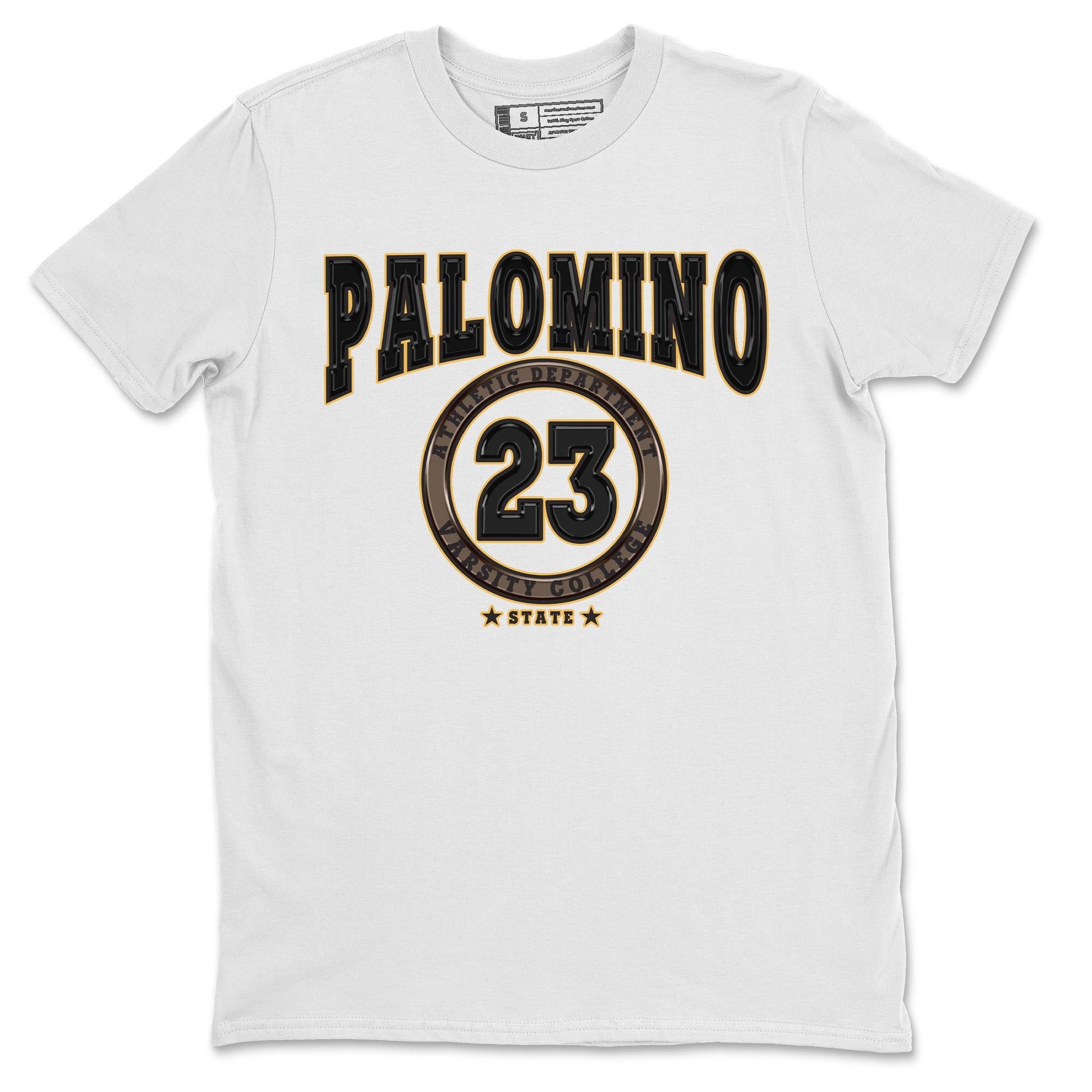 Air Jordan 1 Palomino shirt to match jordans Varsity sneaker tees Crew Neck Jordan 1 Retro High OG Palomino SNRT Sneaker Release Tees Unisex Casual Shirts White 2 T-Shirt