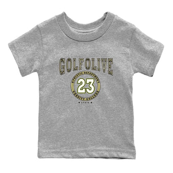 Jordan 1 Low X Travis Scott Golf Olive shirt to match jordans Varsity sneaker release tees Air Jordan 1 Travis Scott Golf Olive SNRT Sneaker Tees Baby Toddler Heather Grey 2 T-Shirt